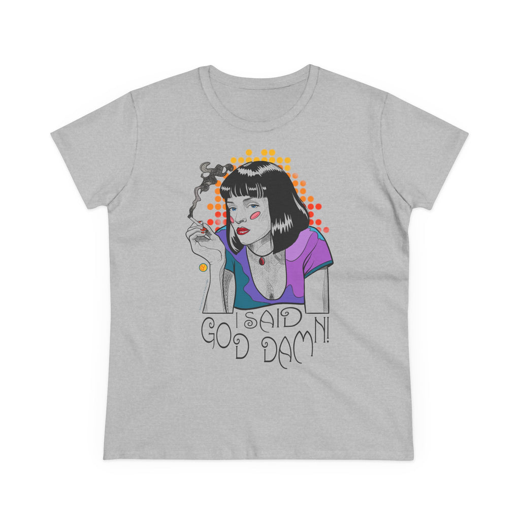 Women's Tee Pulp Fiction Uma Thurman Tarantino Movie Shirt
