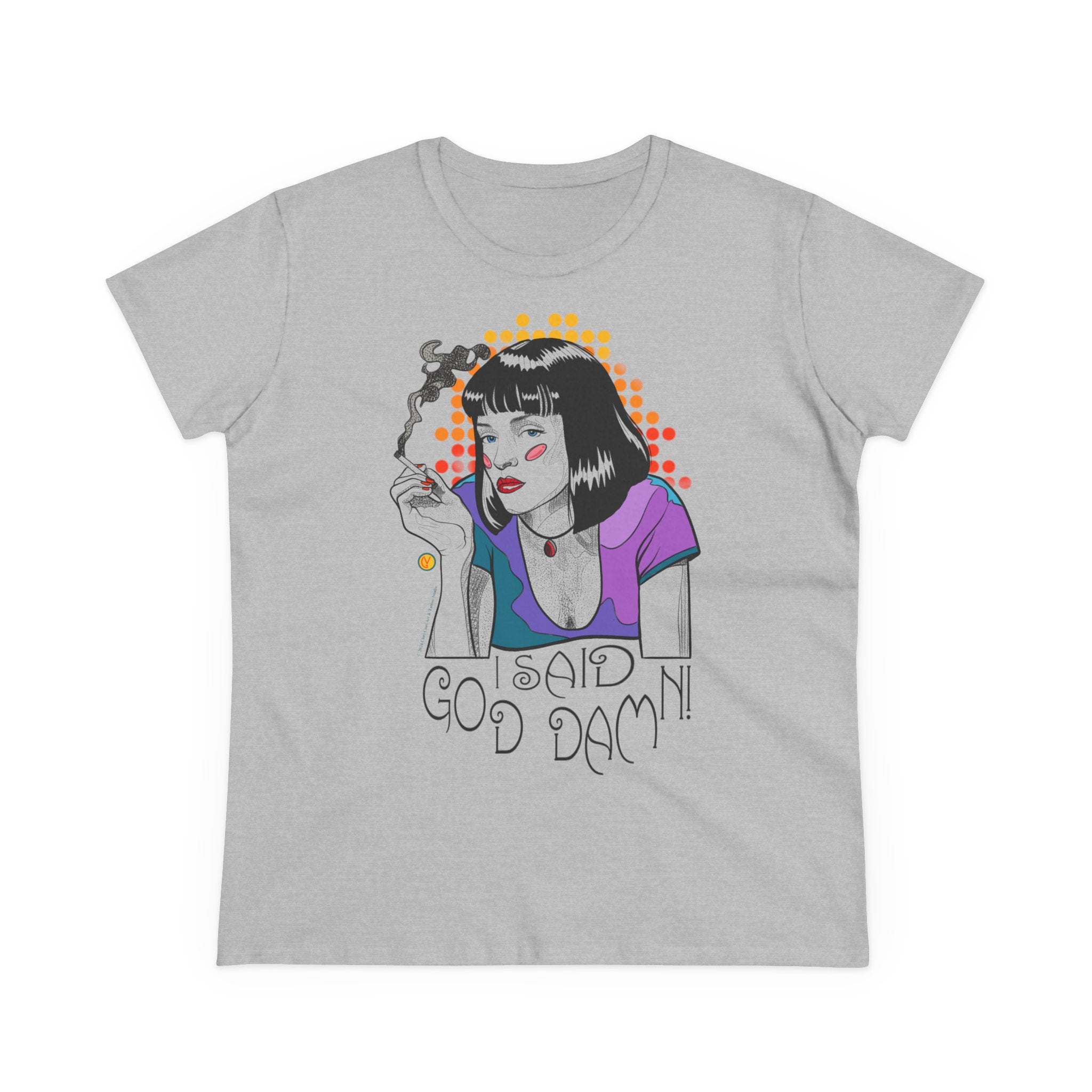 Women's Tee Pulp Fiction Uma Thurman Tarantino Movie Shirt