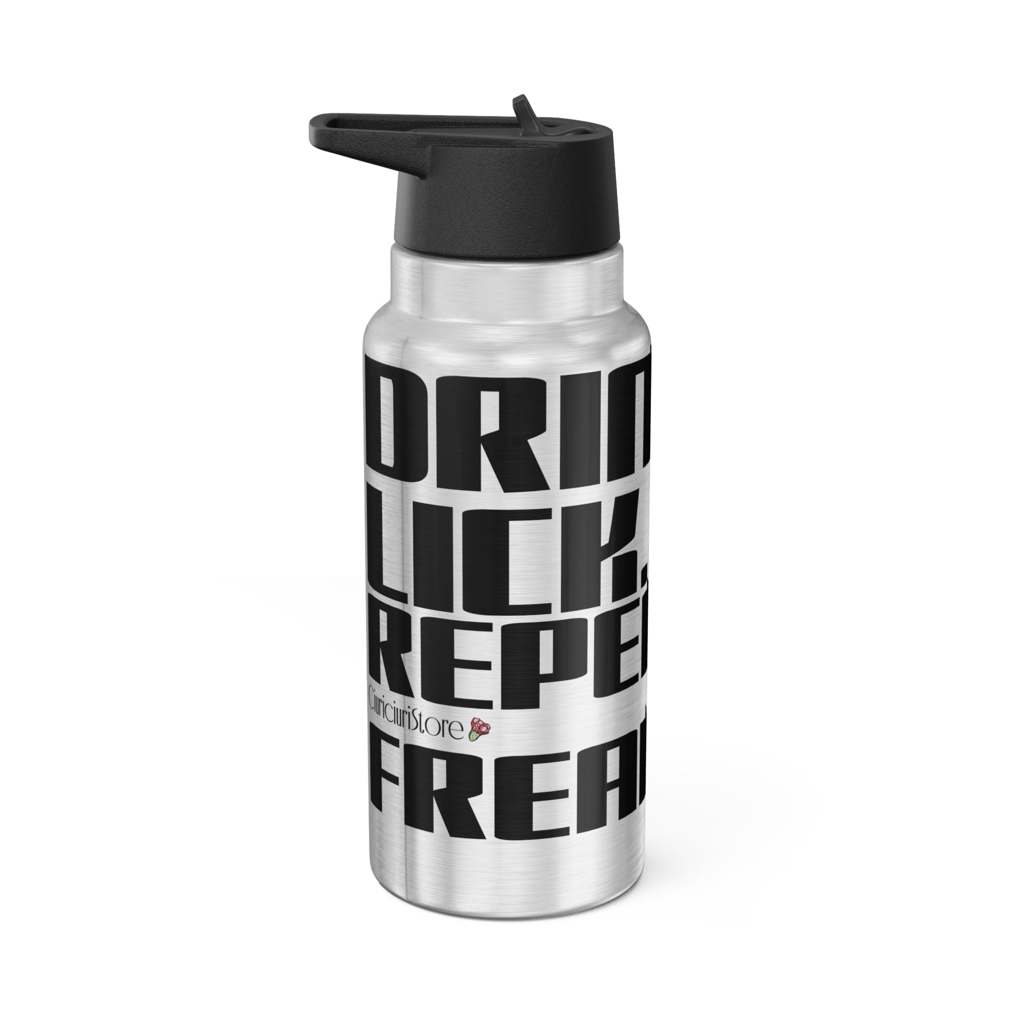 Borraccia termica 950ml. Drink.lik.repeat the freak