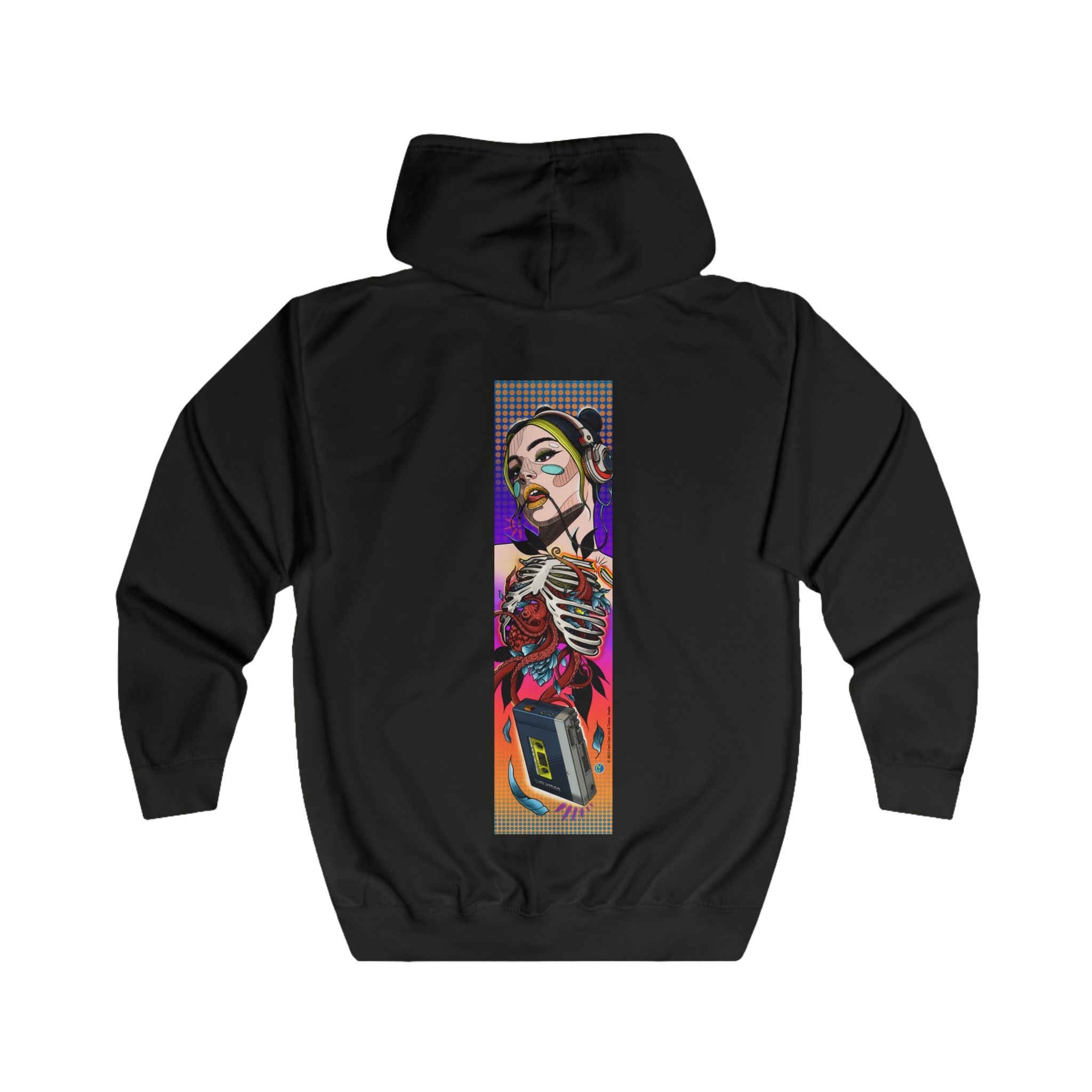 Full Zip Hoodie-80s Style Pop Music