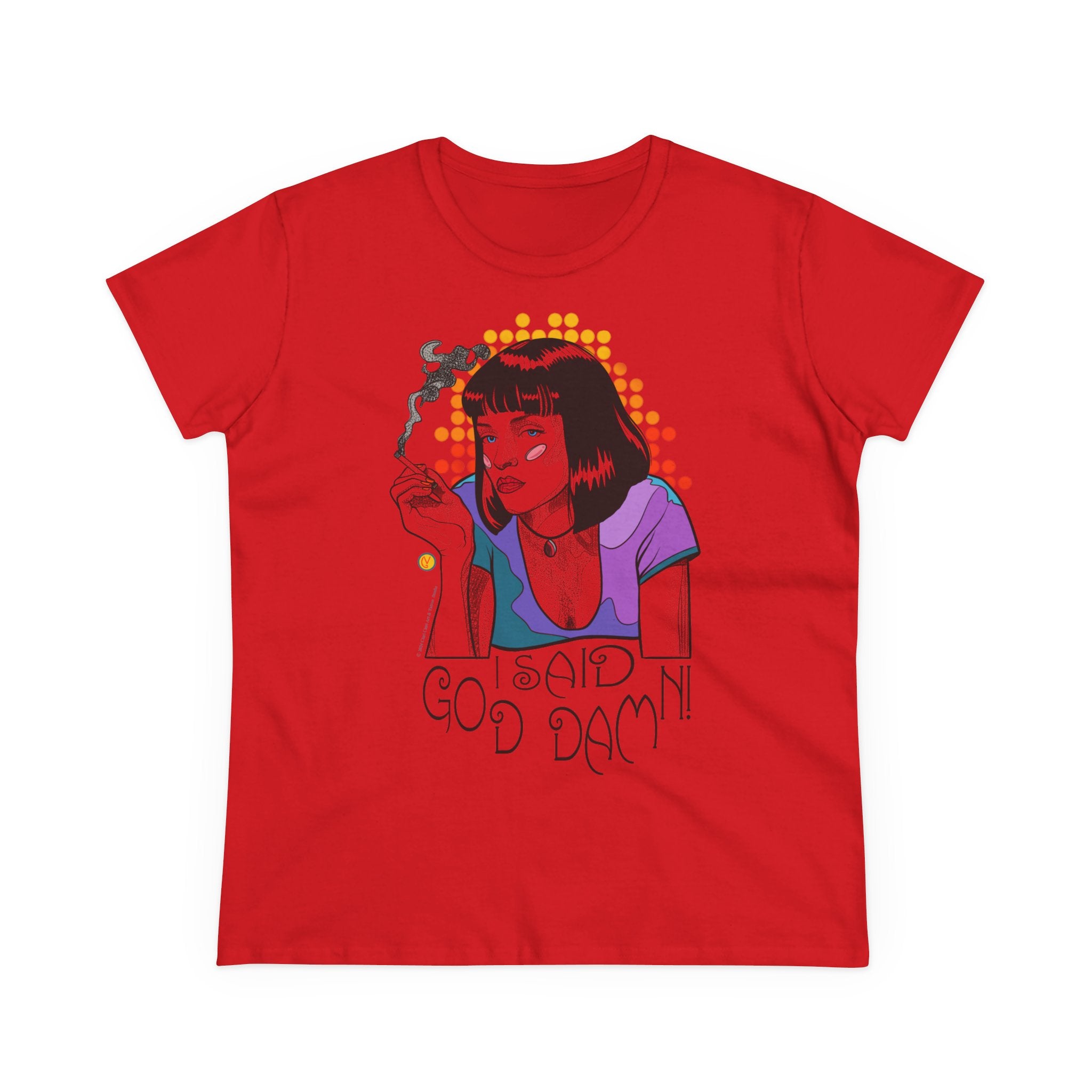 Women's Tee Pulp Fiction Uma Thurman Tarantino Movie Shirt
