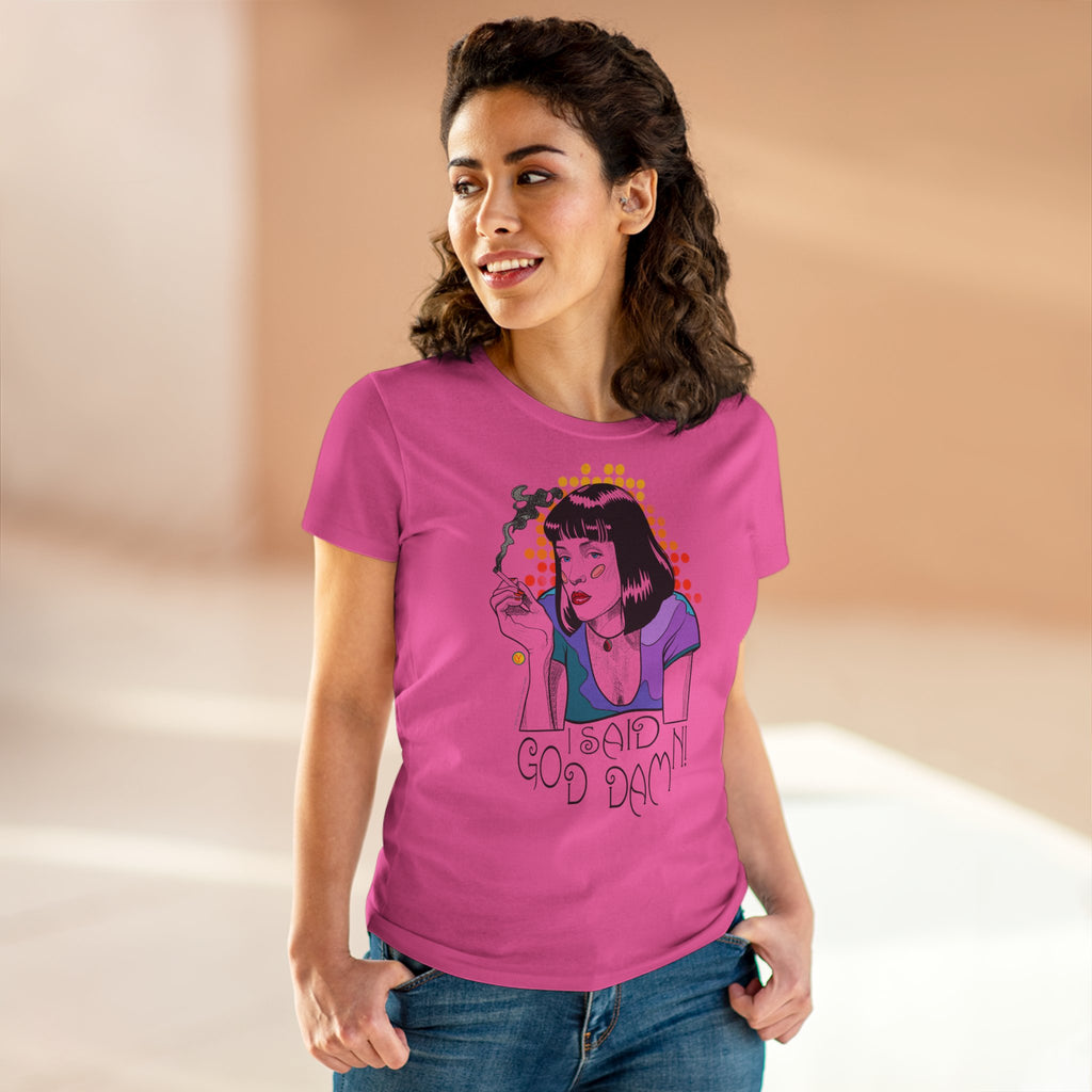Women's Tee Pulp Fiction Uma Thurman Tarantino Movie Shirt