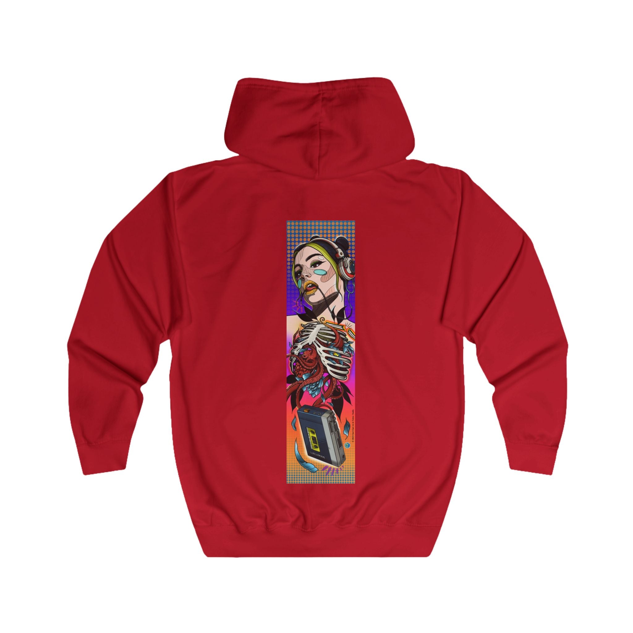 Full Zip Hoodie-80s Style Pop Music