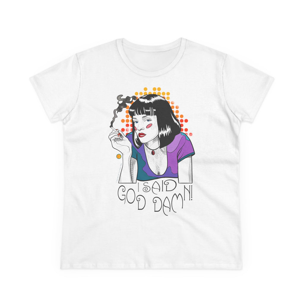 Women's Tee Pulp Fiction Uma Thurman Tarantino Movie Shirt
