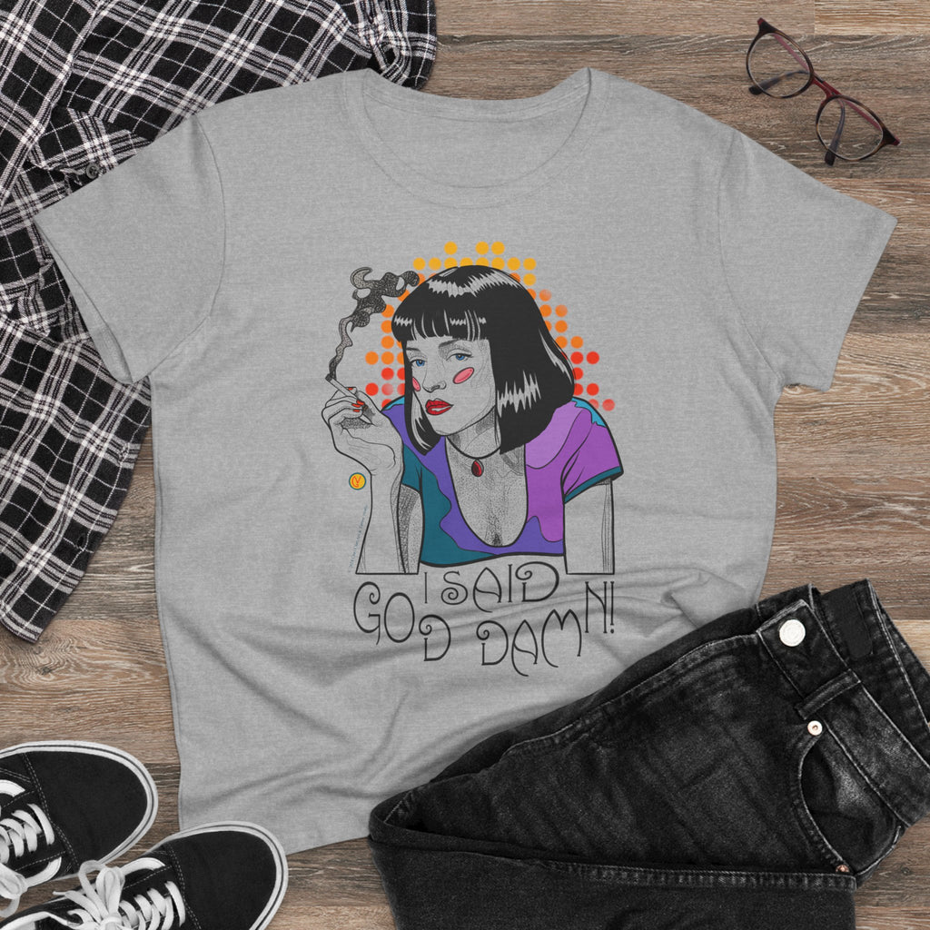 Women's Tee Pulp Fiction Uma Thurman Tarantino Movie Shirt