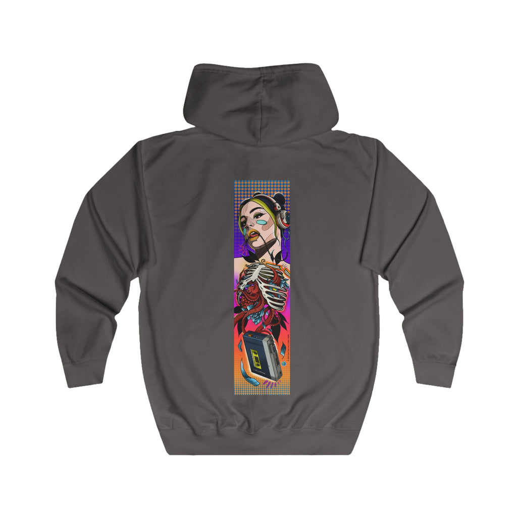 Full Zip Hoodie-80s Style Pop Music