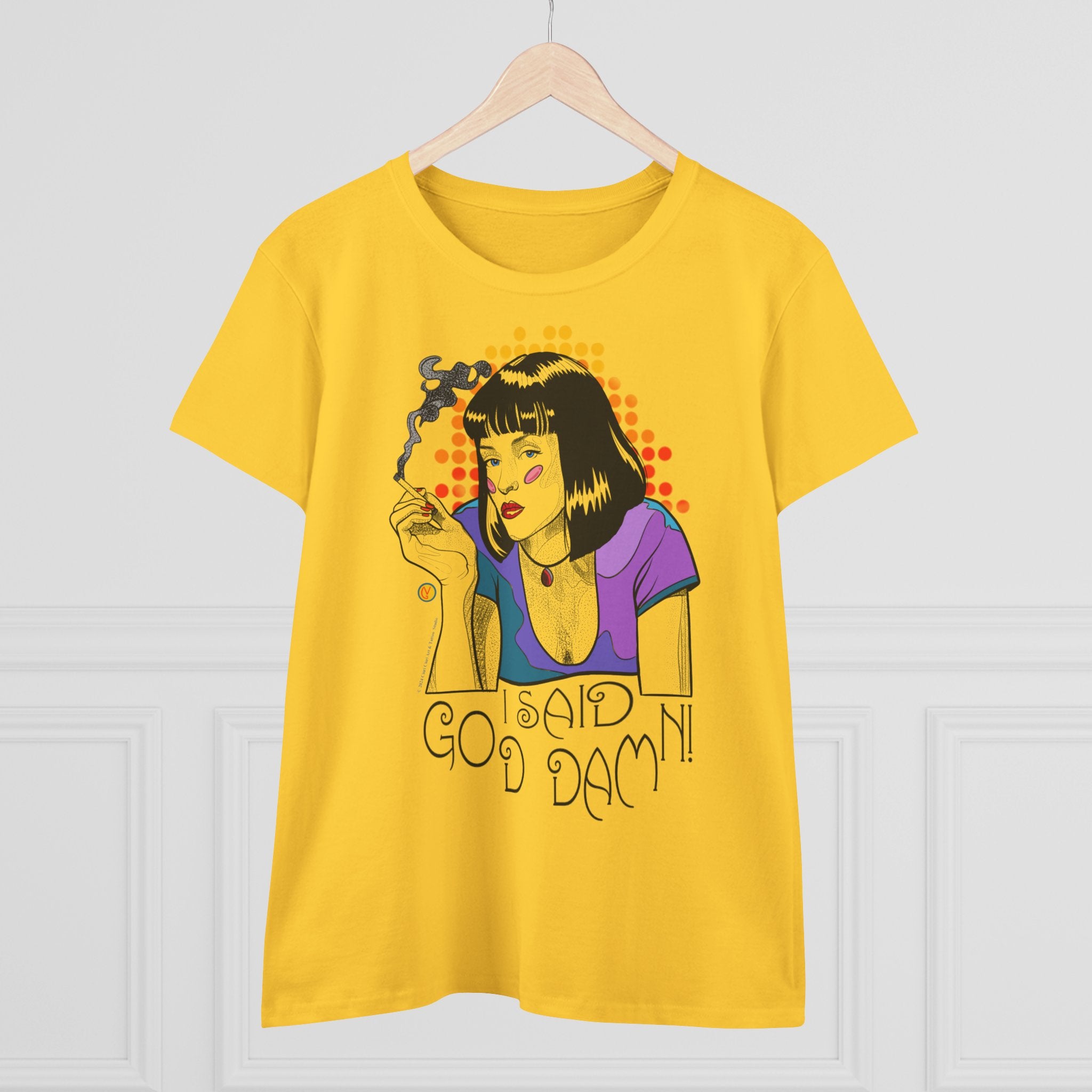 Women's Tee Pulp Fiction Uma Thurman Tarantino Movie Shirt