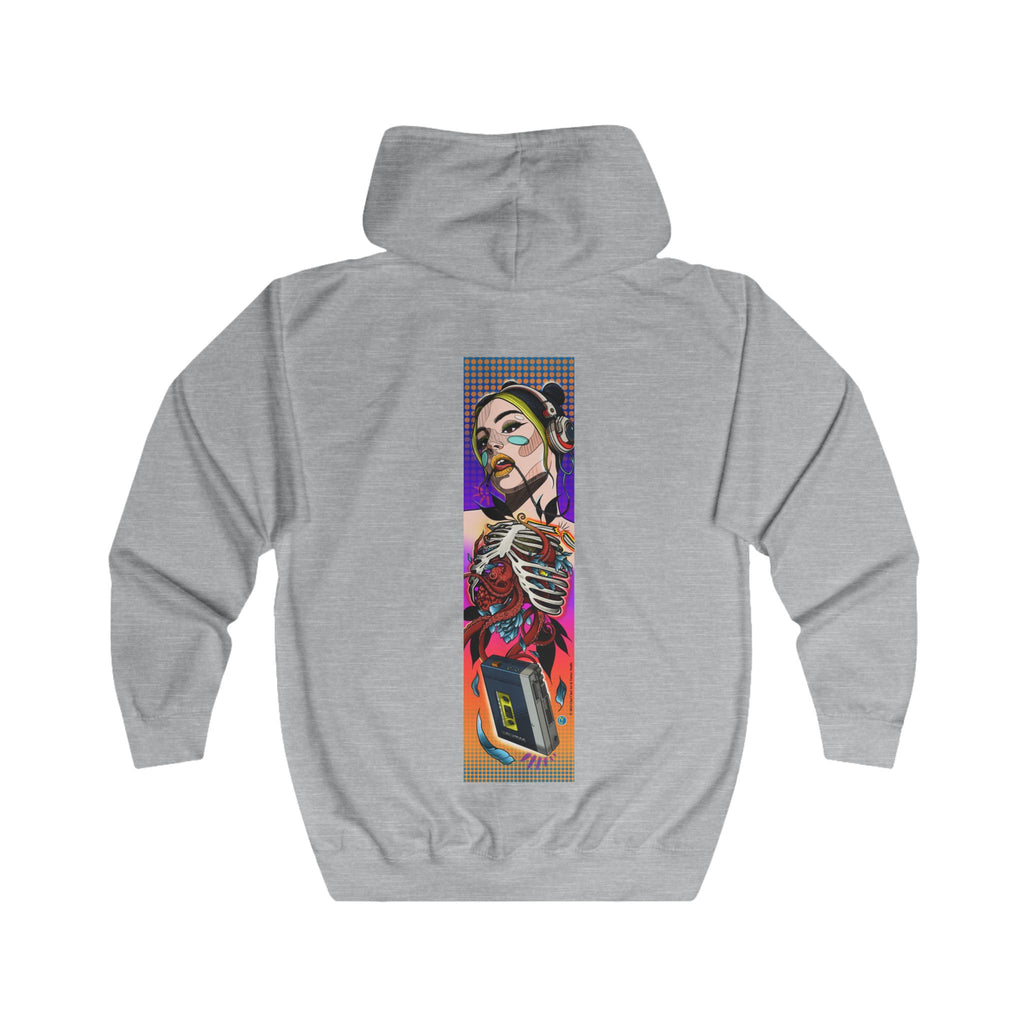 Full Zip Hoodie-80s Style Pop Music