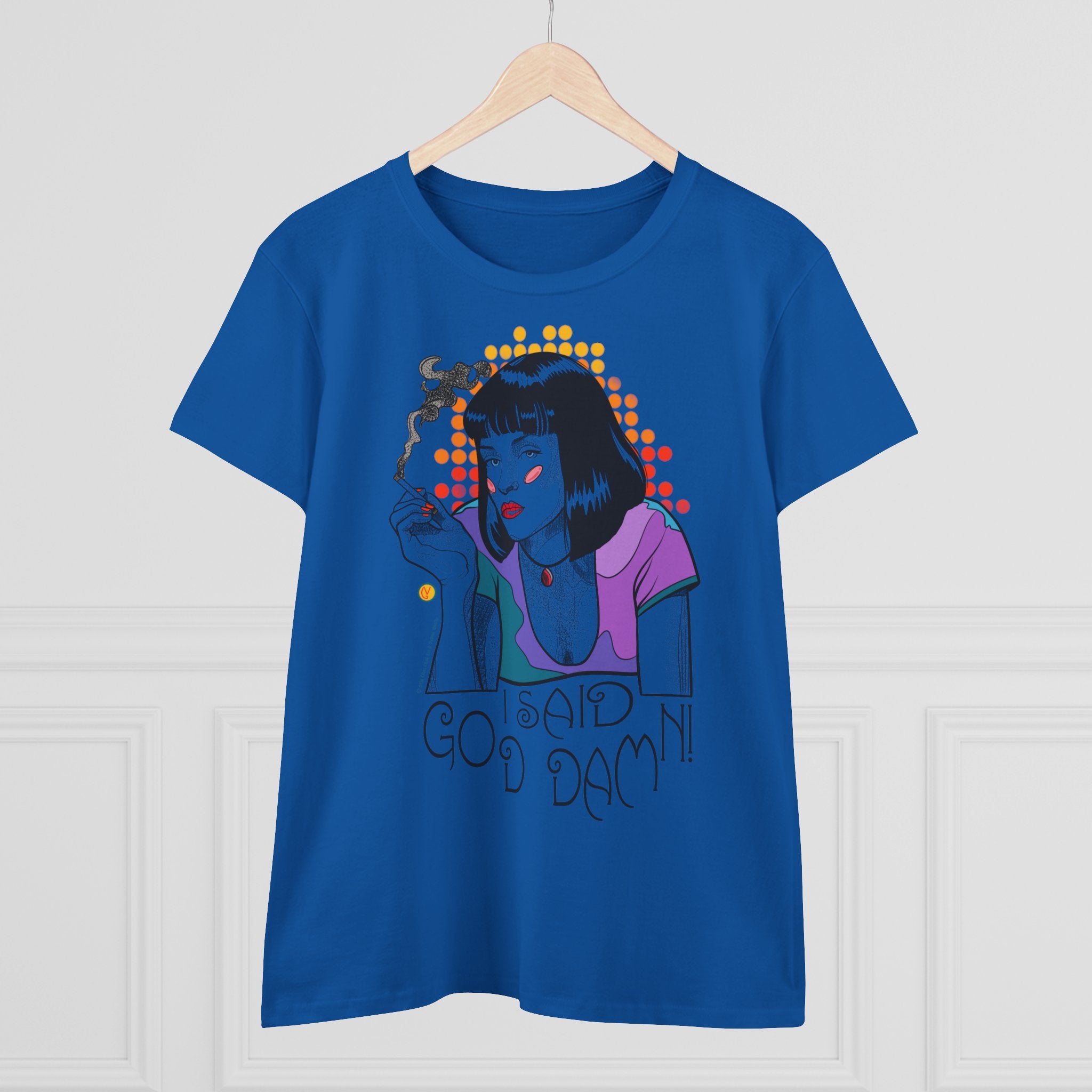 Women's Tee Pulp Fiction Uma Thurman Tarantino Movie Shirt