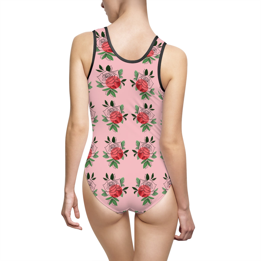 Costume intero da donna Red flower