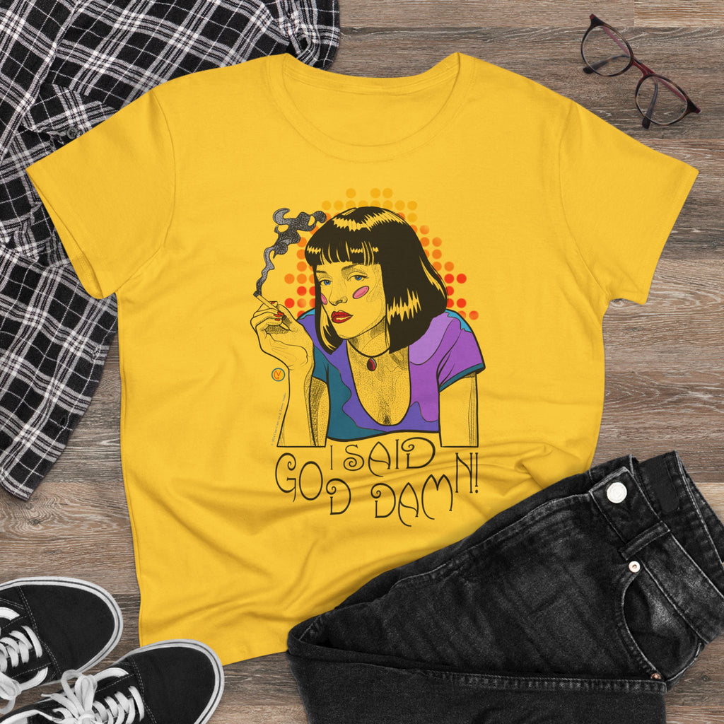 Women's Tee Pulp Fiction Uma Thurman Tarantino Movie Shirt