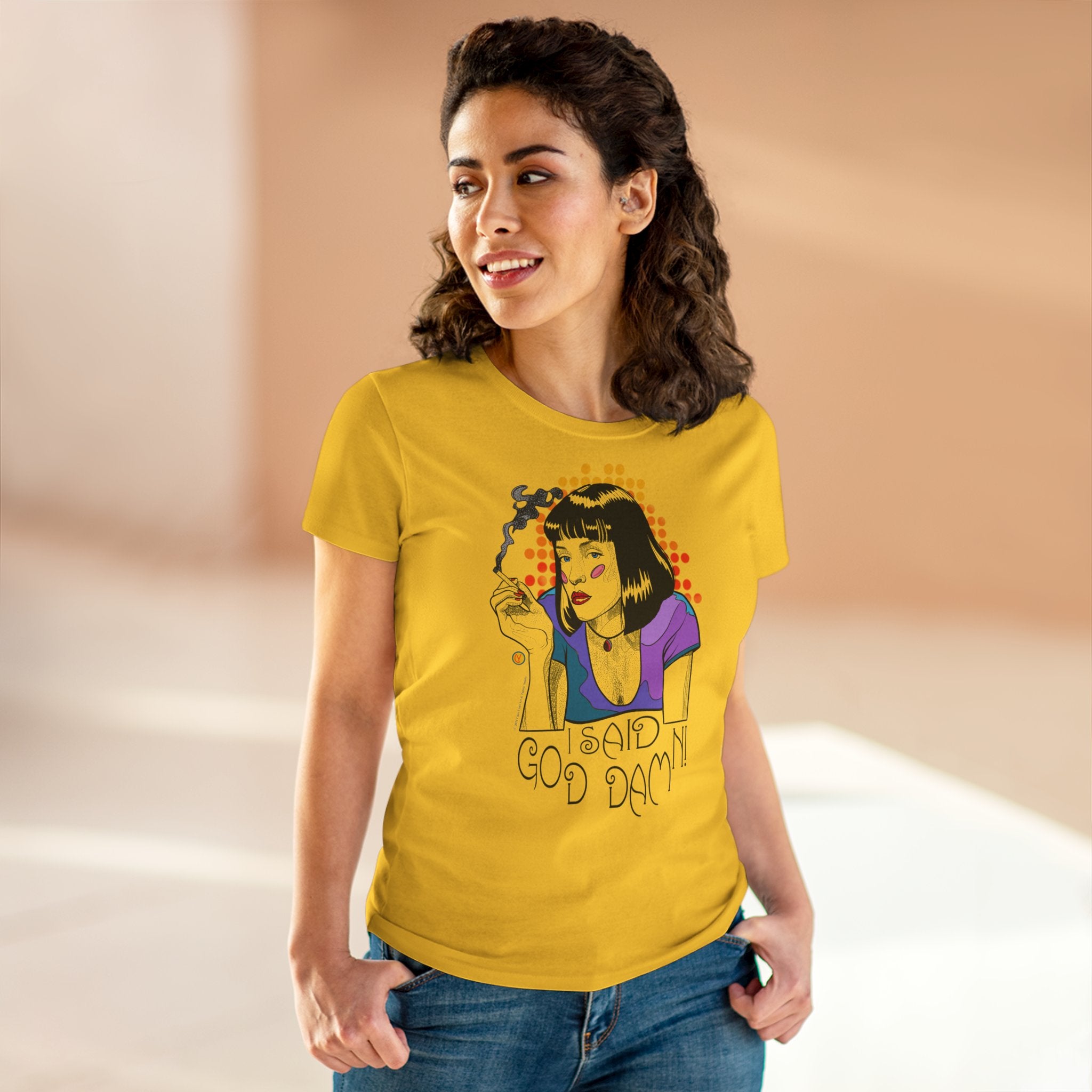 Women's Tee Pulp Fiction Uma Thurman Tarantino Movie Shirt