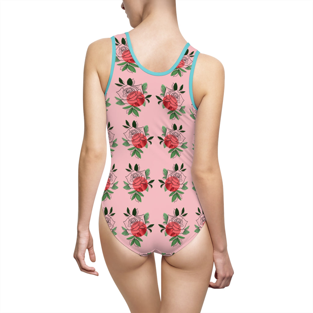 Costume intero da donna Red flower