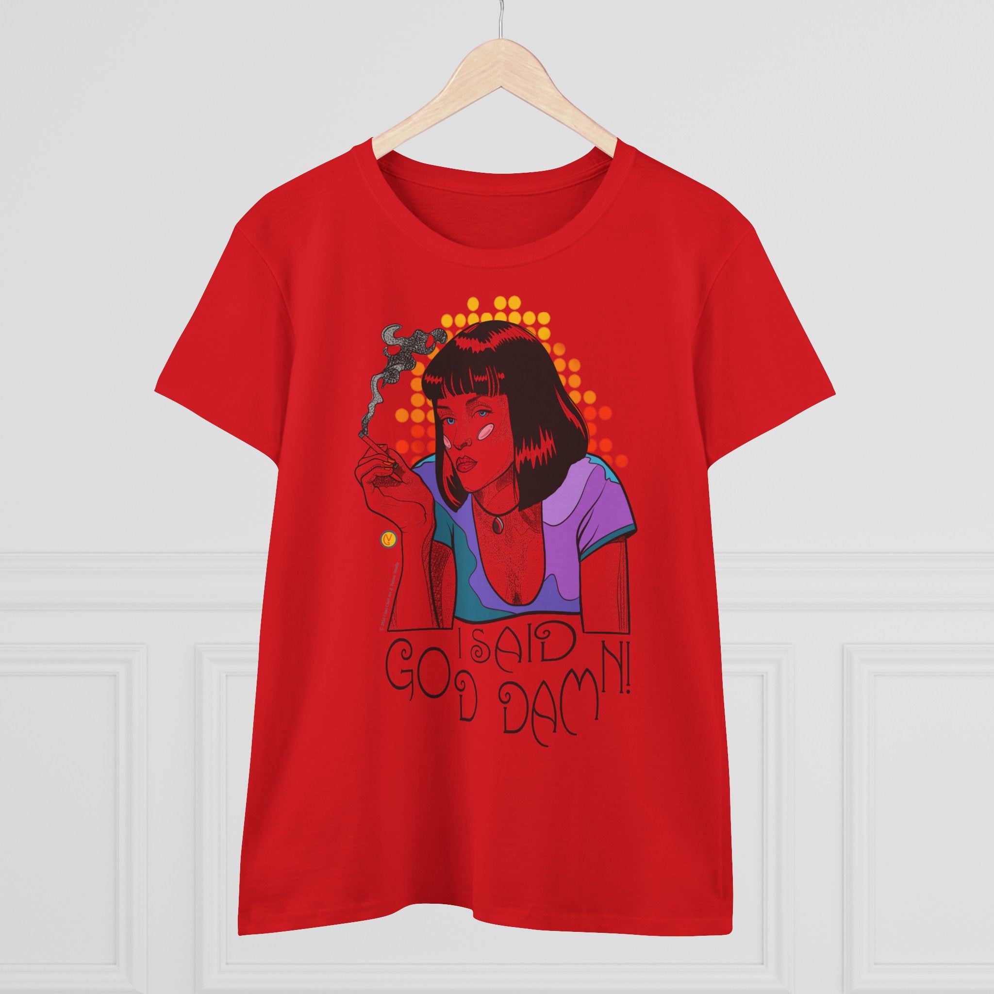 Women's Tee Pulp Fiction Uma Thurman Tarantino Movie Shirt